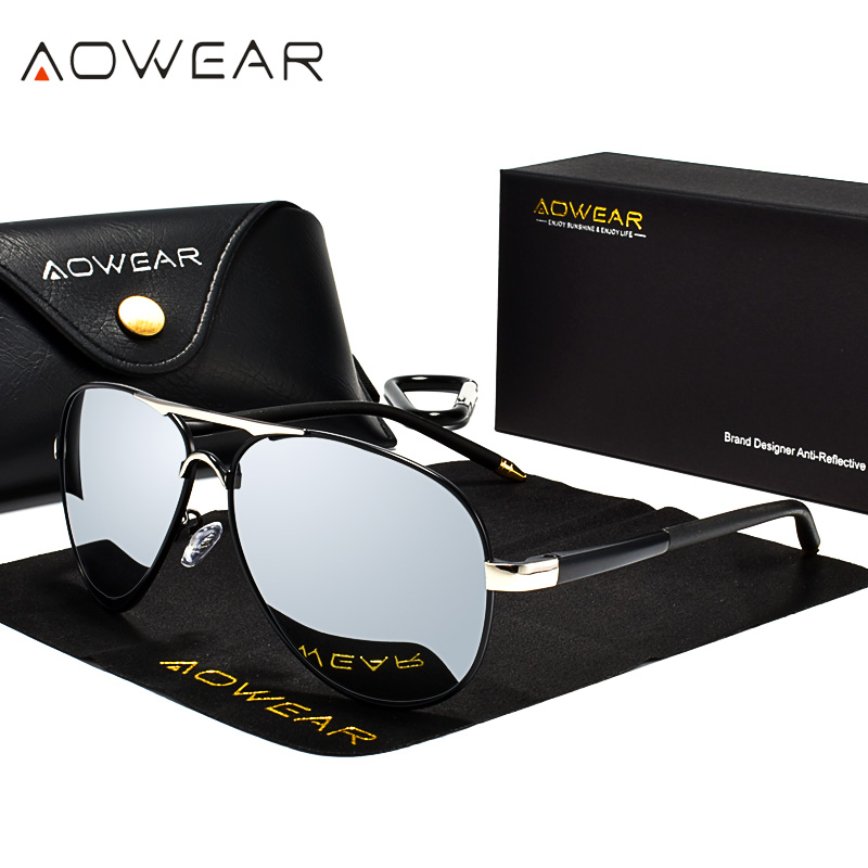 AOWEAR Men's Aviation Sunglass - Sunglasses Aviator Polarized 评论和价格