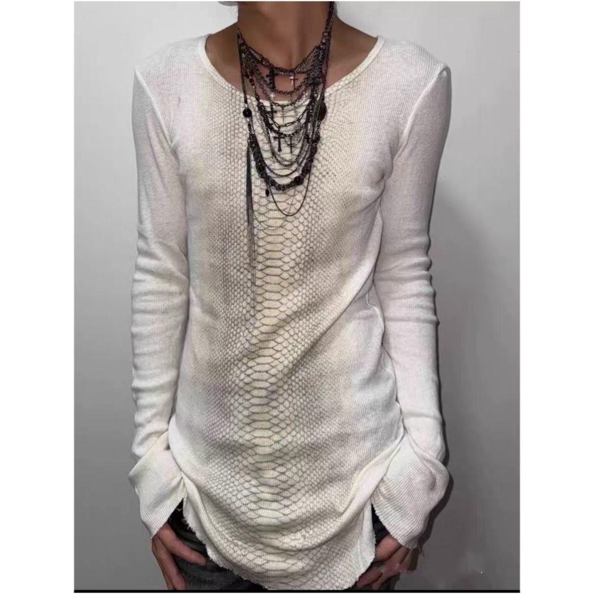 Tops Longsleeve Black Round Ne - Tee Graphic Print 评论和价格