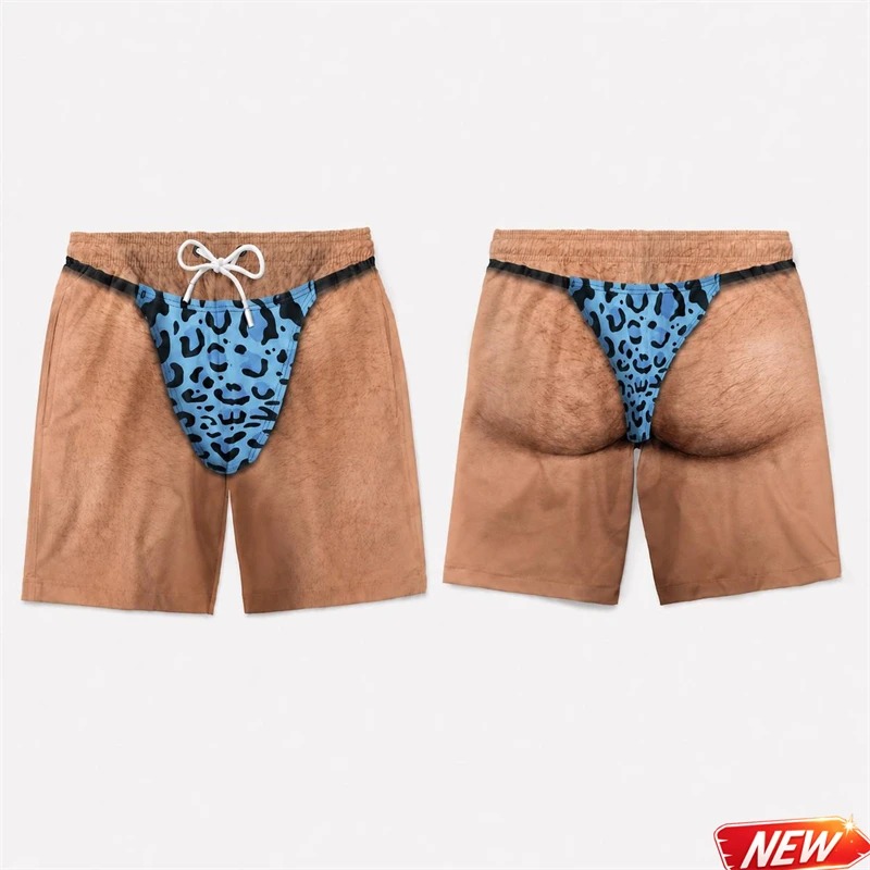 Funny Men 3D Print Leopard Pri - Trunks Board Surf 评论和价格