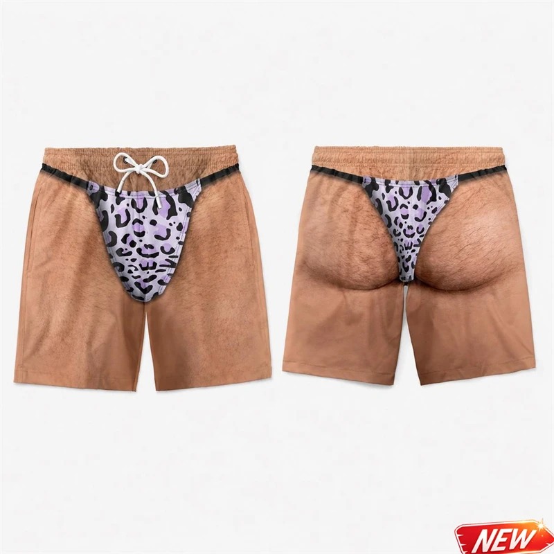 Funny Men 3D Print Leopard Pri - Trunks Board Surf 评论和价格
