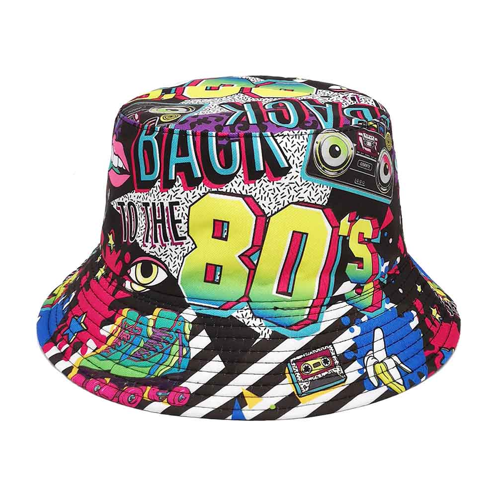Retro 80 90s vintage Bucket Ha - Packable Hat Nylon 评论和价格