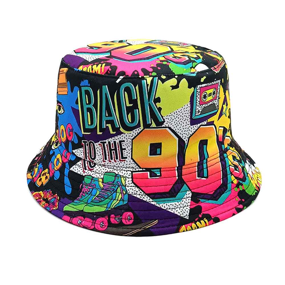 Retro 80 90s vintage Bucket Ha - Packable Hat Nylon 评论和价格